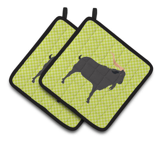 Caroline's Treasures Verata Goat Green Pair of Pot Holders