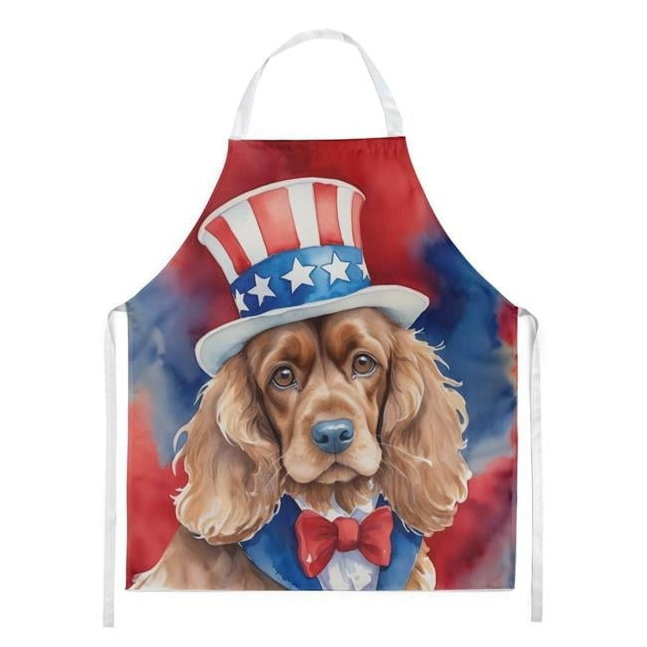 Carolines Treasures DAC5693APRON 30 x 27 in. Cocker Spaniel Patriotic American Apron
