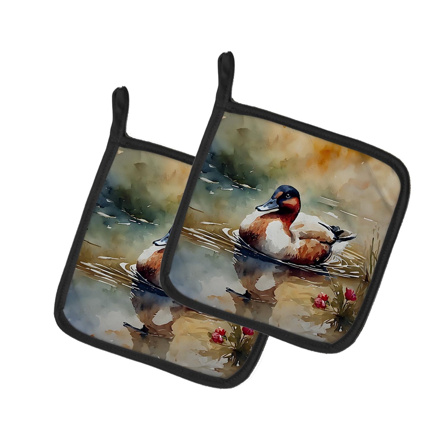 Carolines Treasures 7.5 x 7.5 in. Canvasback Pot Holders - Set of 2
