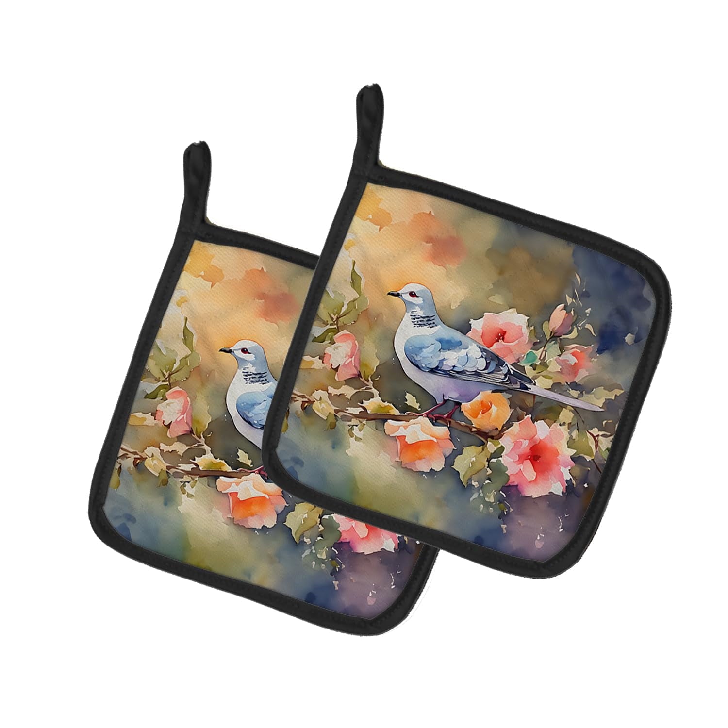 Carolines Treasures 7.5 x 7.5 in. Dove Pot Holders - Set of 2