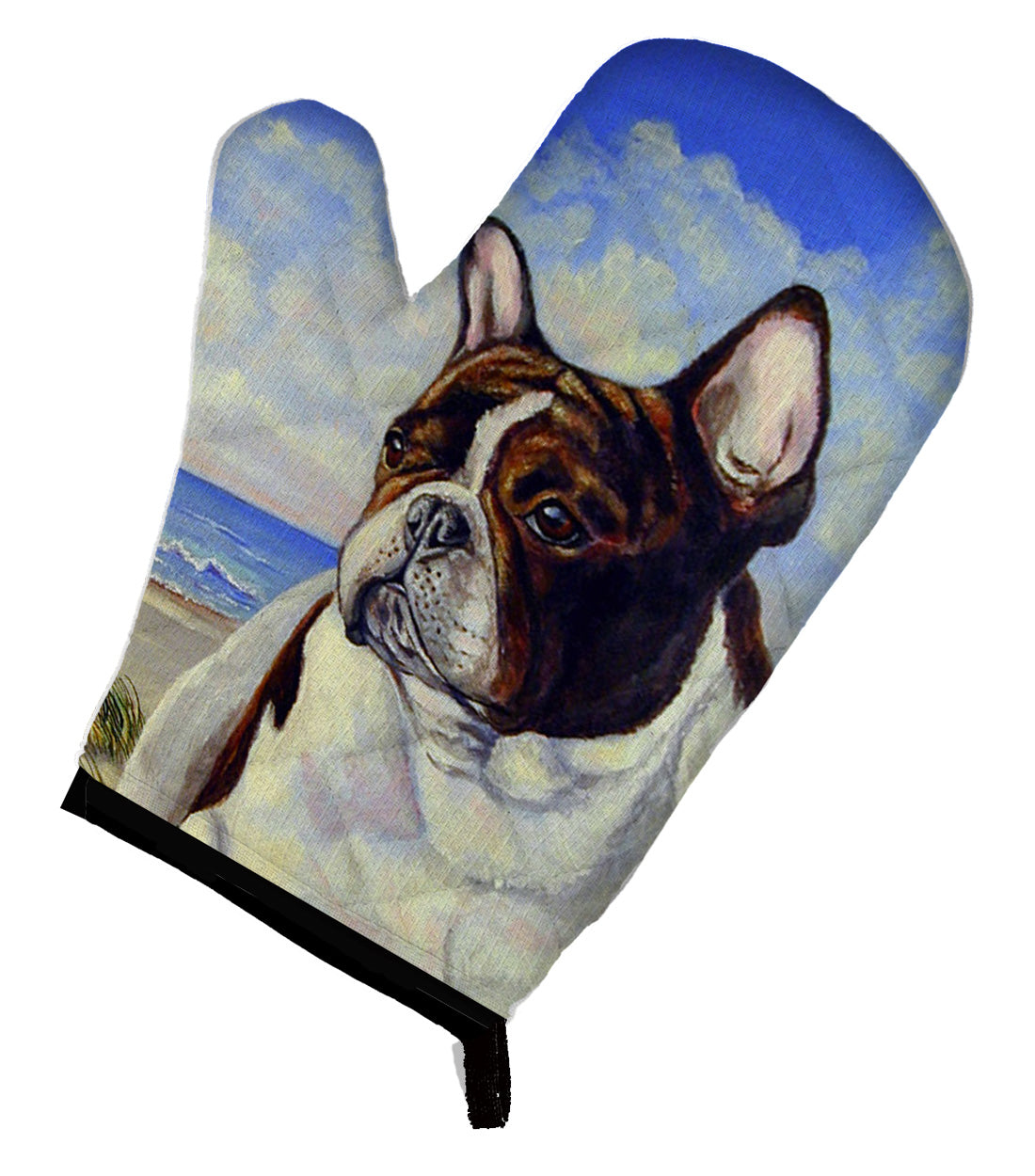 French Bulldog at the beach Oven Mitt