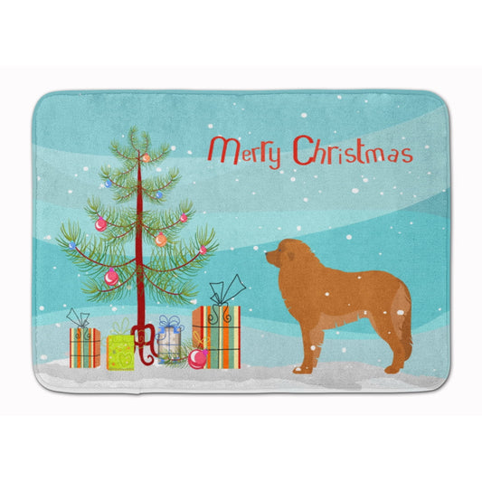 Leonberger Merry Christmas Tree Machine Washable Memory Foam Mat