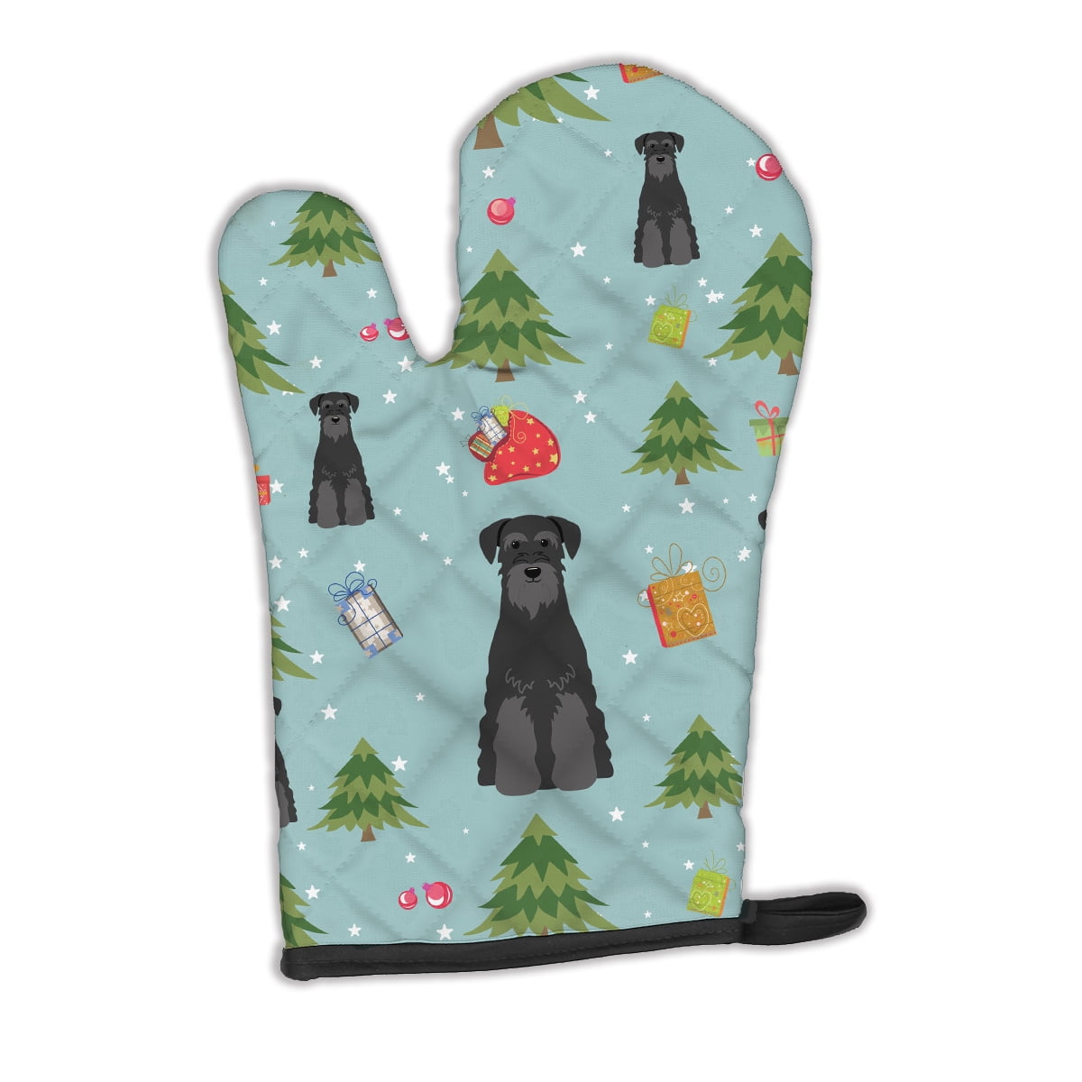 Christmas Standard Schnauzer Black Oven Mitt