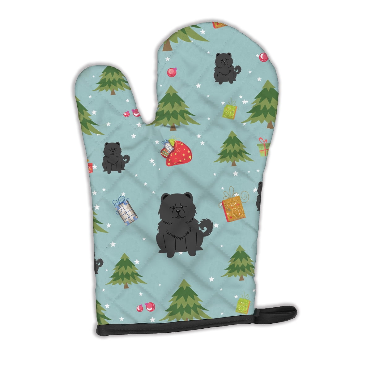 Carolines Treasures BB4803OVMT Christmas Chow Chow Black Oven Mitt Large multicolor