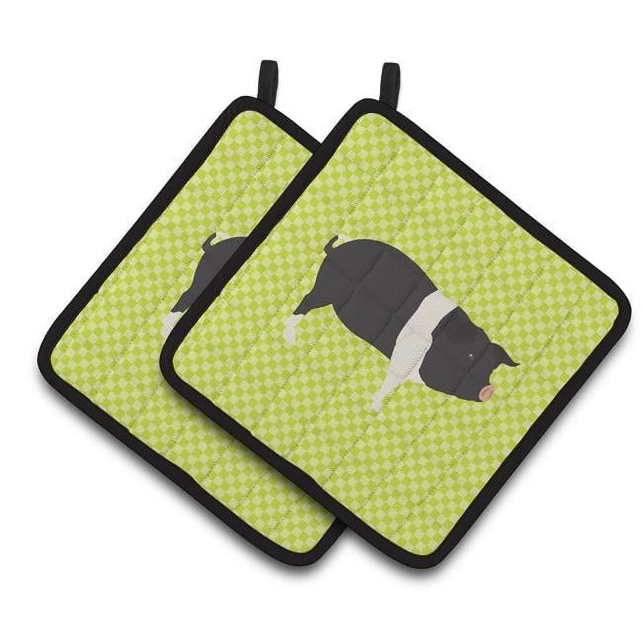 Carolines Treasures BB7765PTHD Hampshire Pig Green Pair of Pot Holders