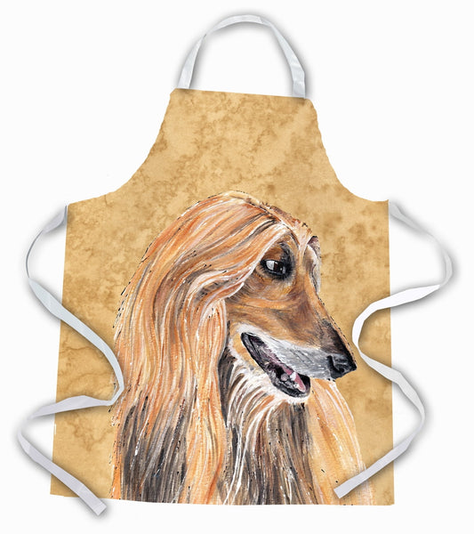 Carolines Treasures SC9509APRON Afghan Hound Wipe your Paws Apron Large multicolor
