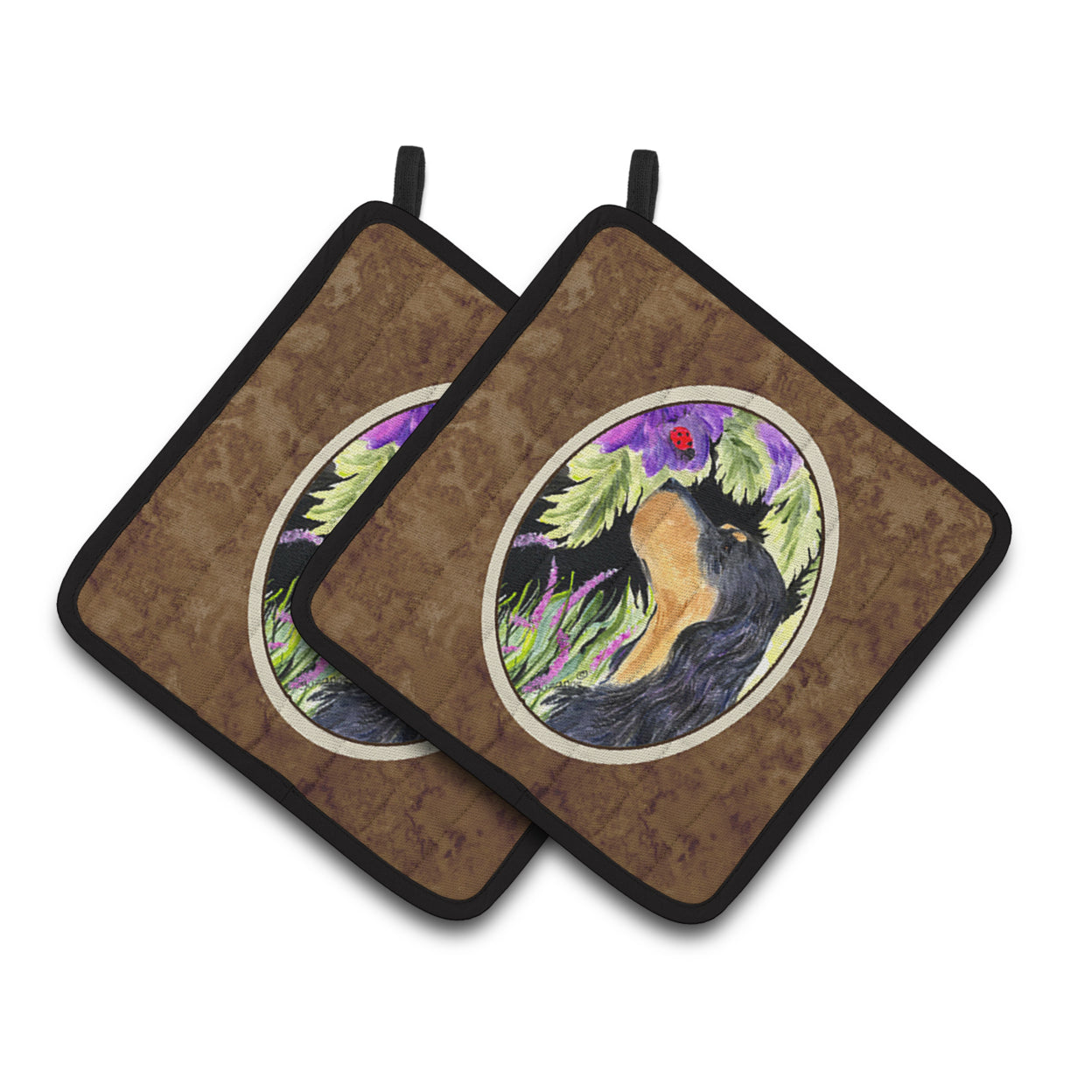 Carolines Treasures SS8250PTHD Gordon Setter Pair of Pot Holders, 7.5HX7.5W, multicolor