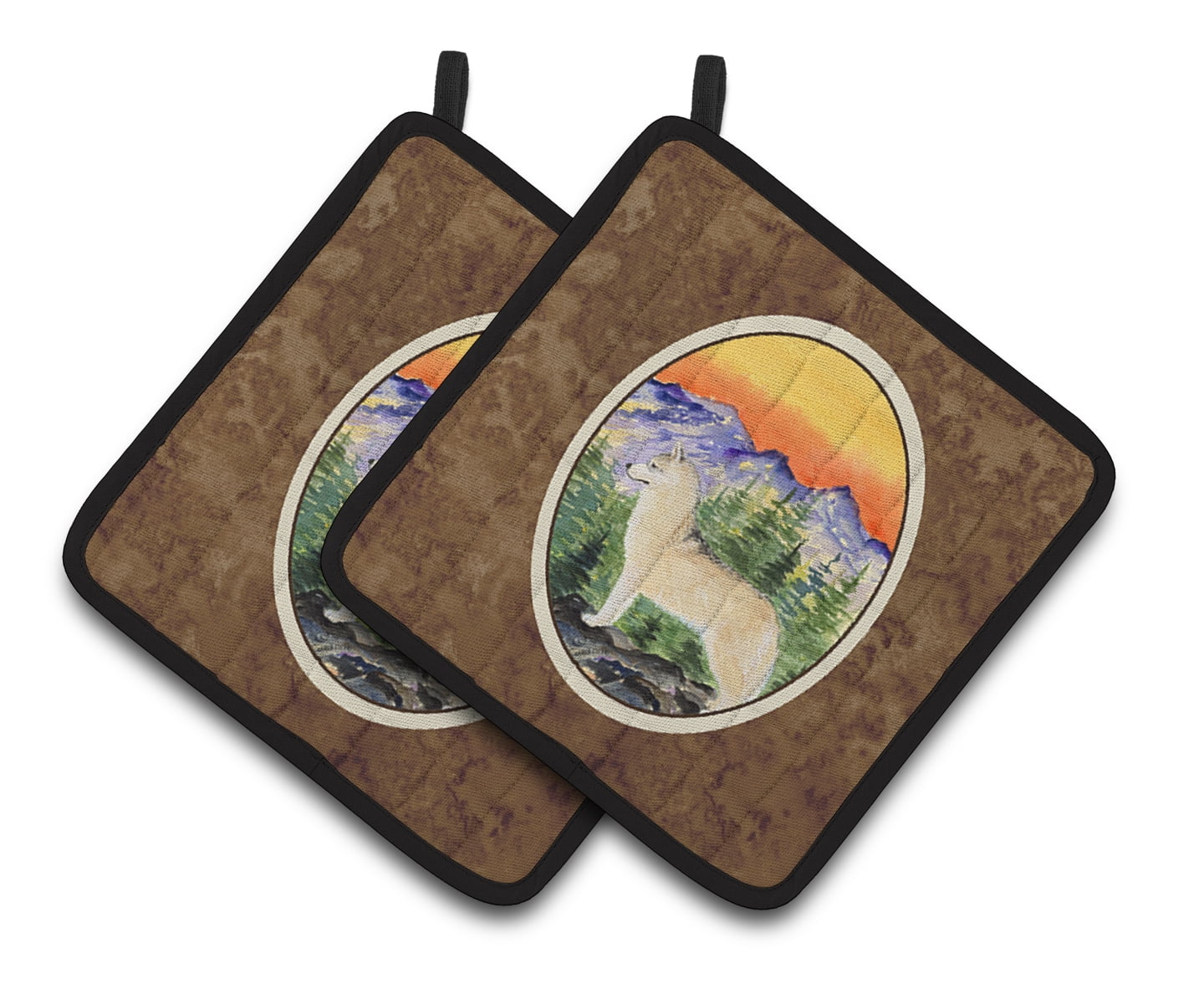 Carolines Treasures SS8285PTHD Siberian Husky Pair of Pot Holders, 7.5 x 3 x 7.5 in.
