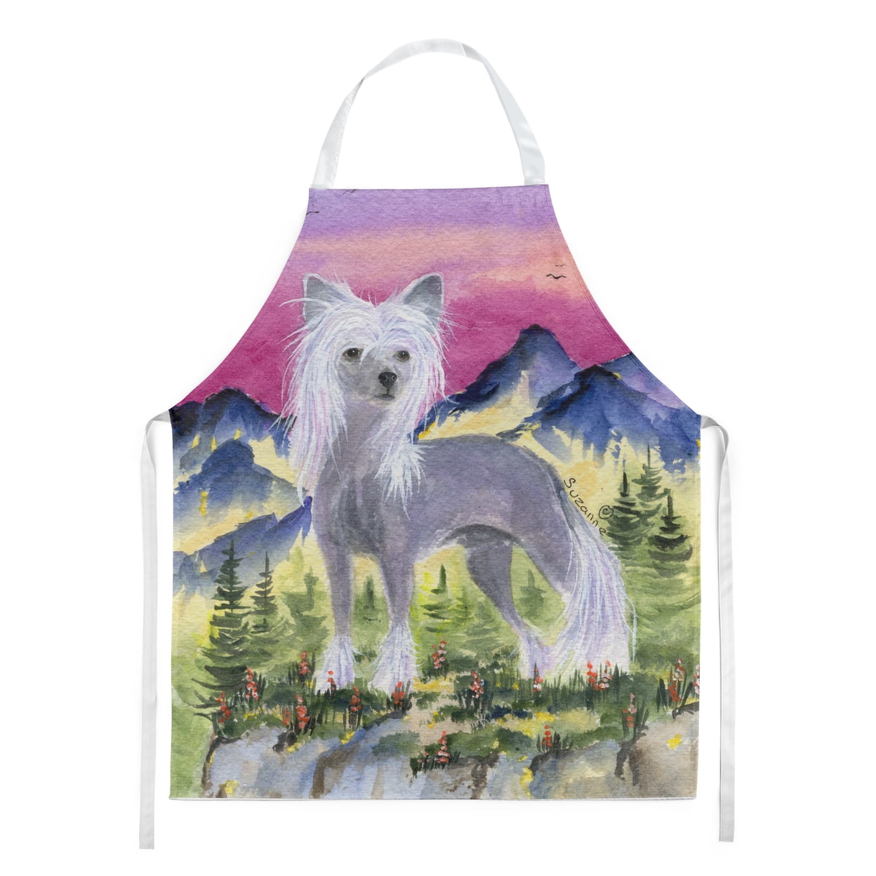 Carolines Treasures SS8326APRON Chinese Crested Apron Large multicolor
