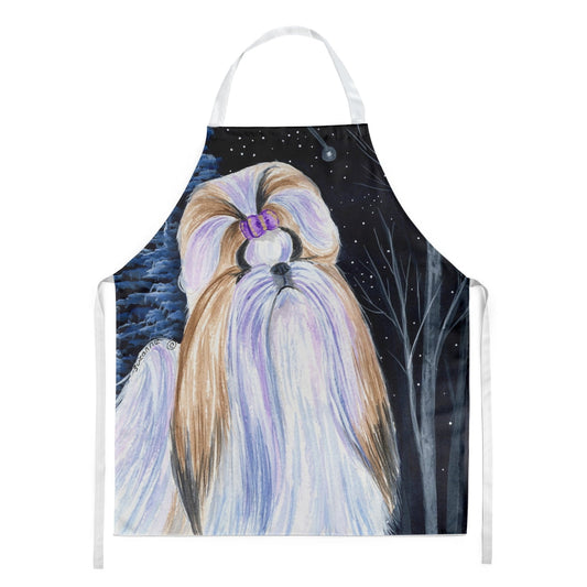 Carolines Treasures SS8381APRON Starry Night Shih Tzu Apron Large multicolor