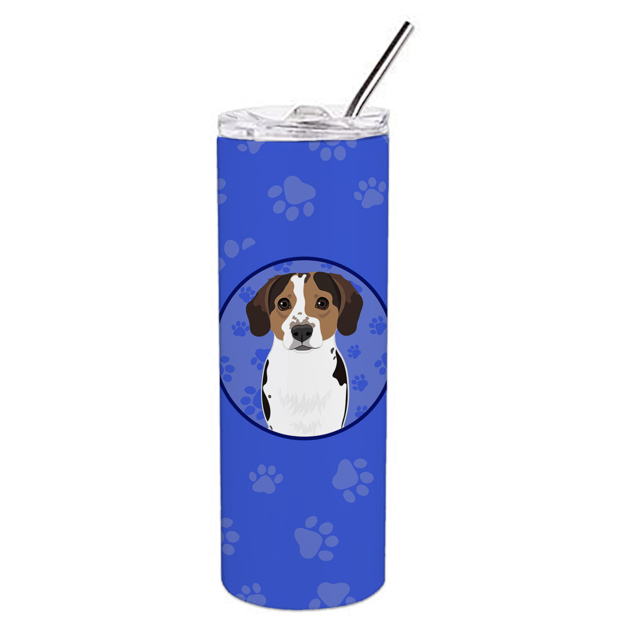 Beagle Tricolor Ticked  Stainless Steel 20 oz Skinny Tumbler 3 in x 8.25 in