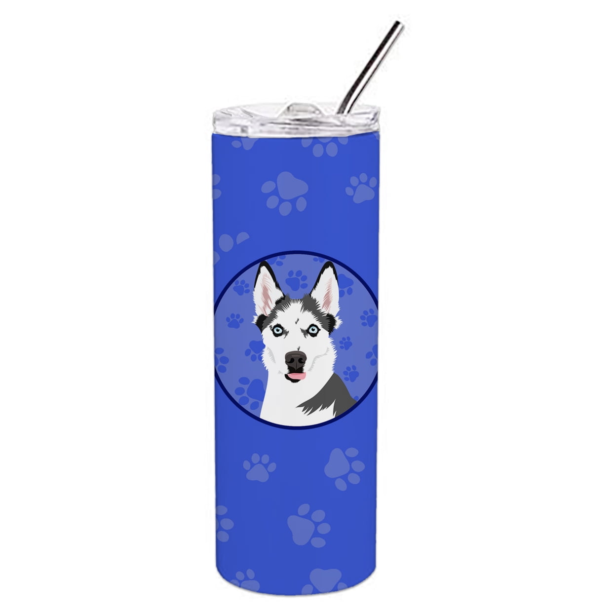 Siberian Husky Puppy  Stainless Steel 20 oz Skinny Tumbler 3 in x 8.25 in