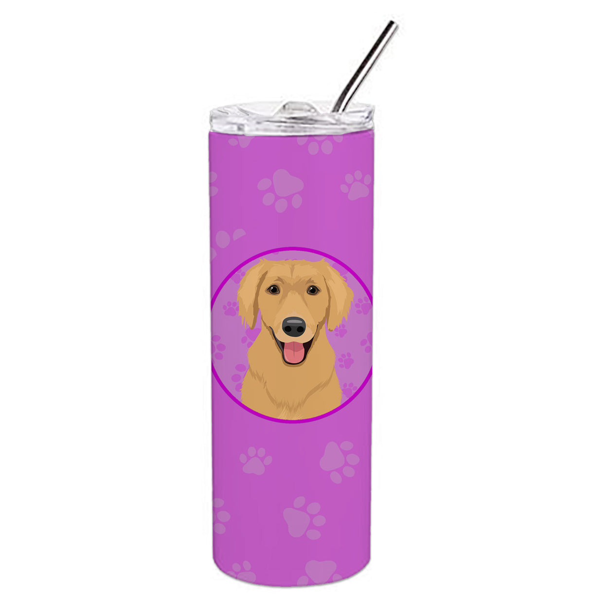 Golden Retriever Gold #2 Stainless Steel 20 oz Skinny Tumbler 3 in x 8.25 in