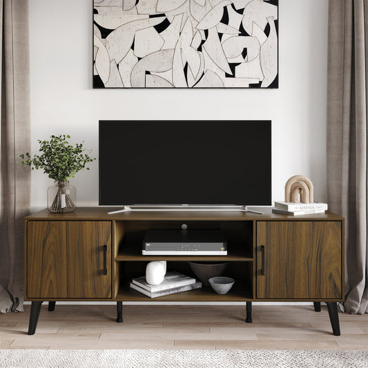 Castle Place Timeless TV Stand Console for TVs up to 65", Brown