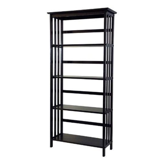 Casual Home Mission Style 5-Shelf Bookcase, Espresso