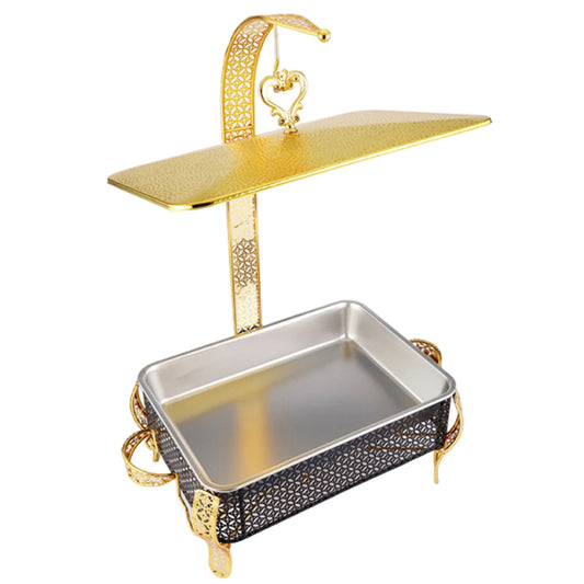 Chafing Dish Buffet Set, Hanging Lid Dining Stove with Lid,5.5L Round Stainless Steel Elegant Catering Buffet Dish,Food Warmer for Catering Party Wedding Banquet