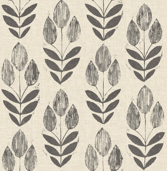 Chesapeake Garland Black Block Tulip Wallpaper