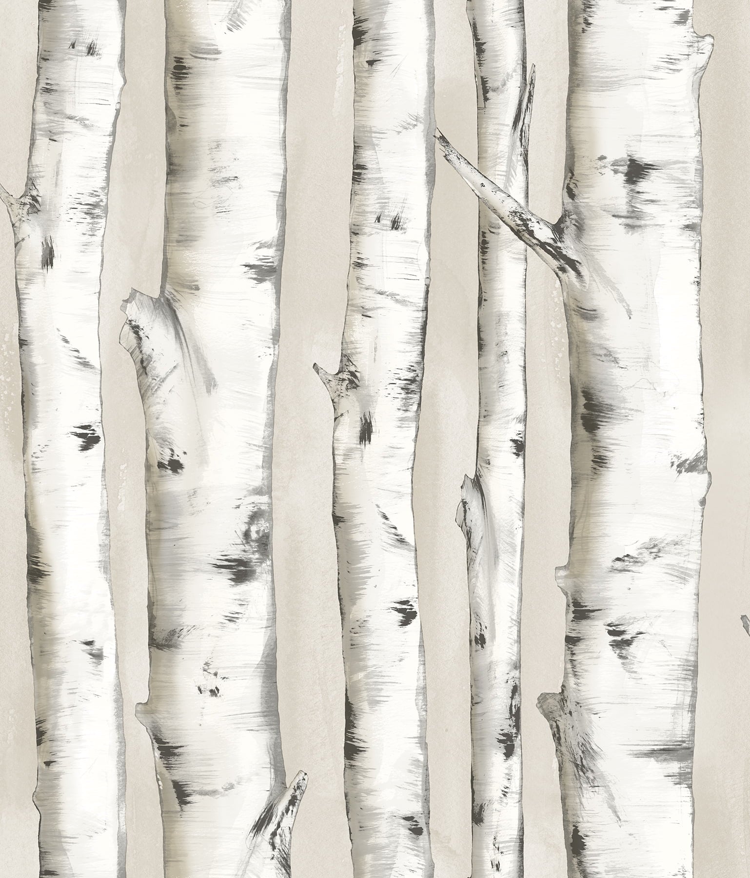 Pioneer Off-White Birch Tree Wallpaper