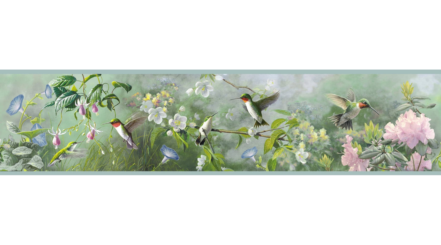 Chesapeake Weatherby Mint Ruby Border Prepasted Non Woven Blend Wallpaper, 6-in by 15-ft, 7.5 sq. ft.