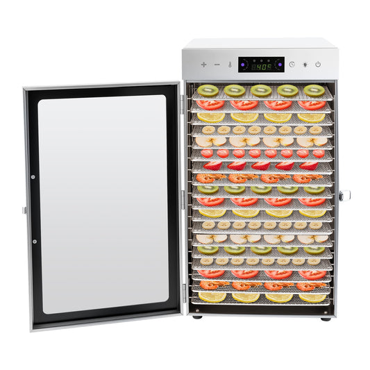ChicHomey Stainless Steel Fruit Dryer,18-Layer Food Dehydrator ,Fruit Dryer Machine 86-194℉ Adjustable Temperature,for Drying Fruits, Vegetables, Meat