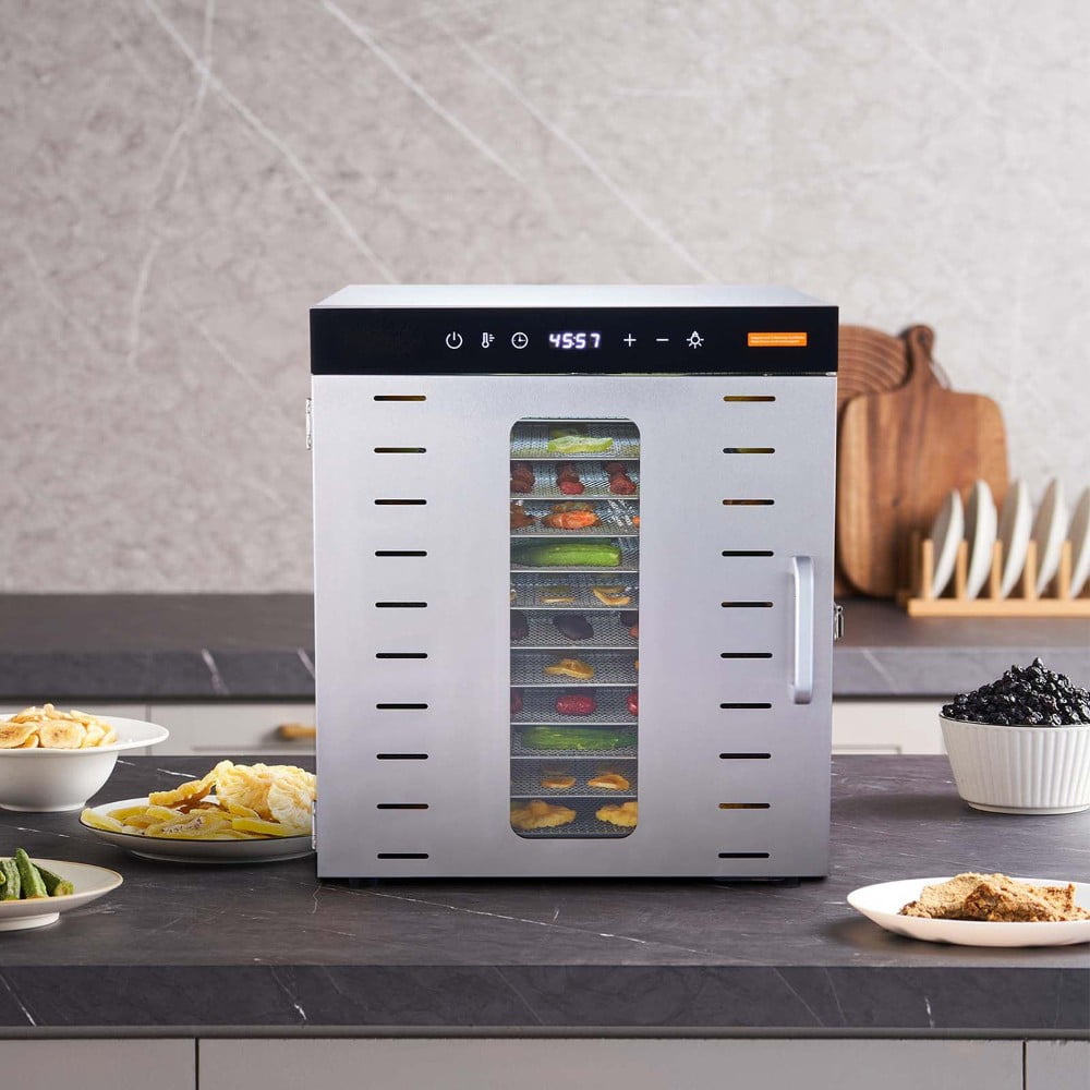 Choco Moon 12 Tray High-Power Food Dehydrator for Jerky, Beef, Fruits, Veggie, Pet Treats, Herb Drying - BPA-Free, Large Capacity, Perfect for Home & Commercial Use