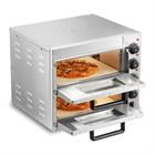Choco Moon Commercial Countertop Pizza Oven, Electric 14" Pizza Maker for Indoor Use, Premium Compact Design for Home Kitchens, Stainless Steel Pizza Cooker, Silver