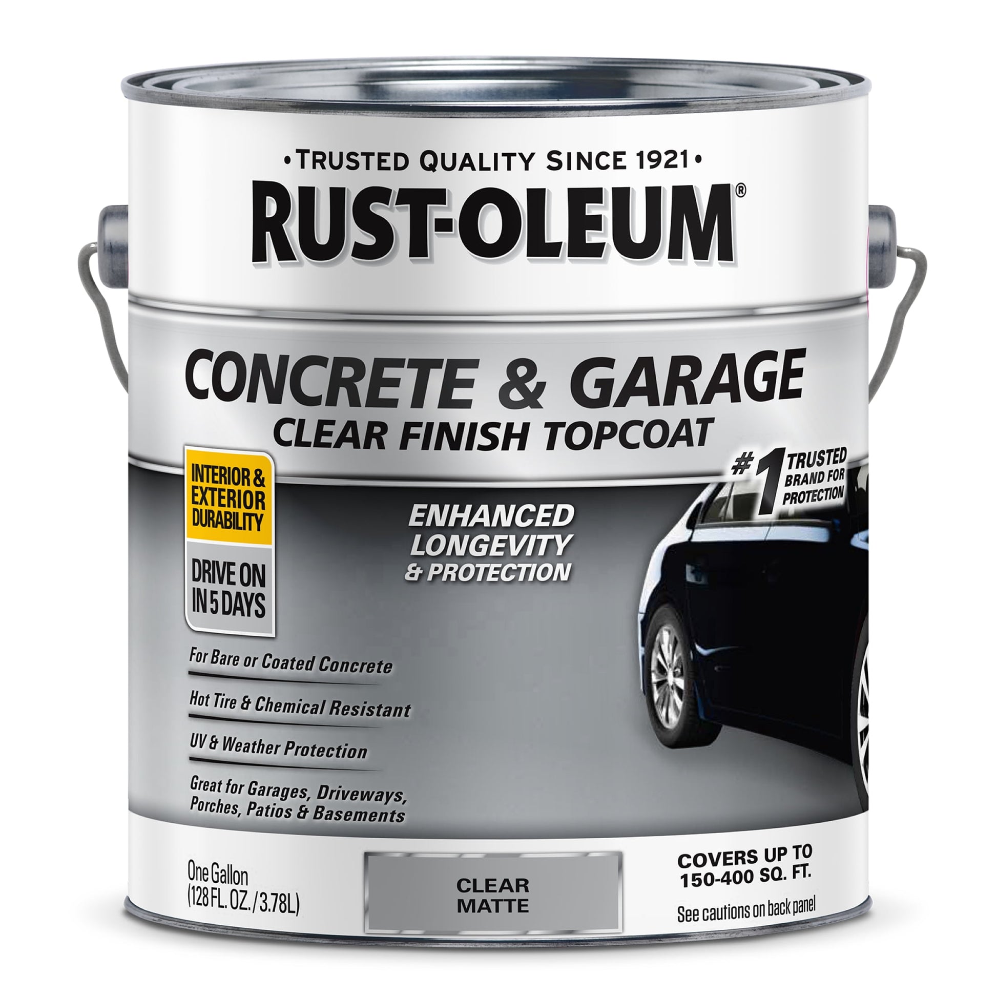 2 Pack, Clear, Rust-Oleum Matte Concrete and Garage Floor Topcoat Paint- Gallon