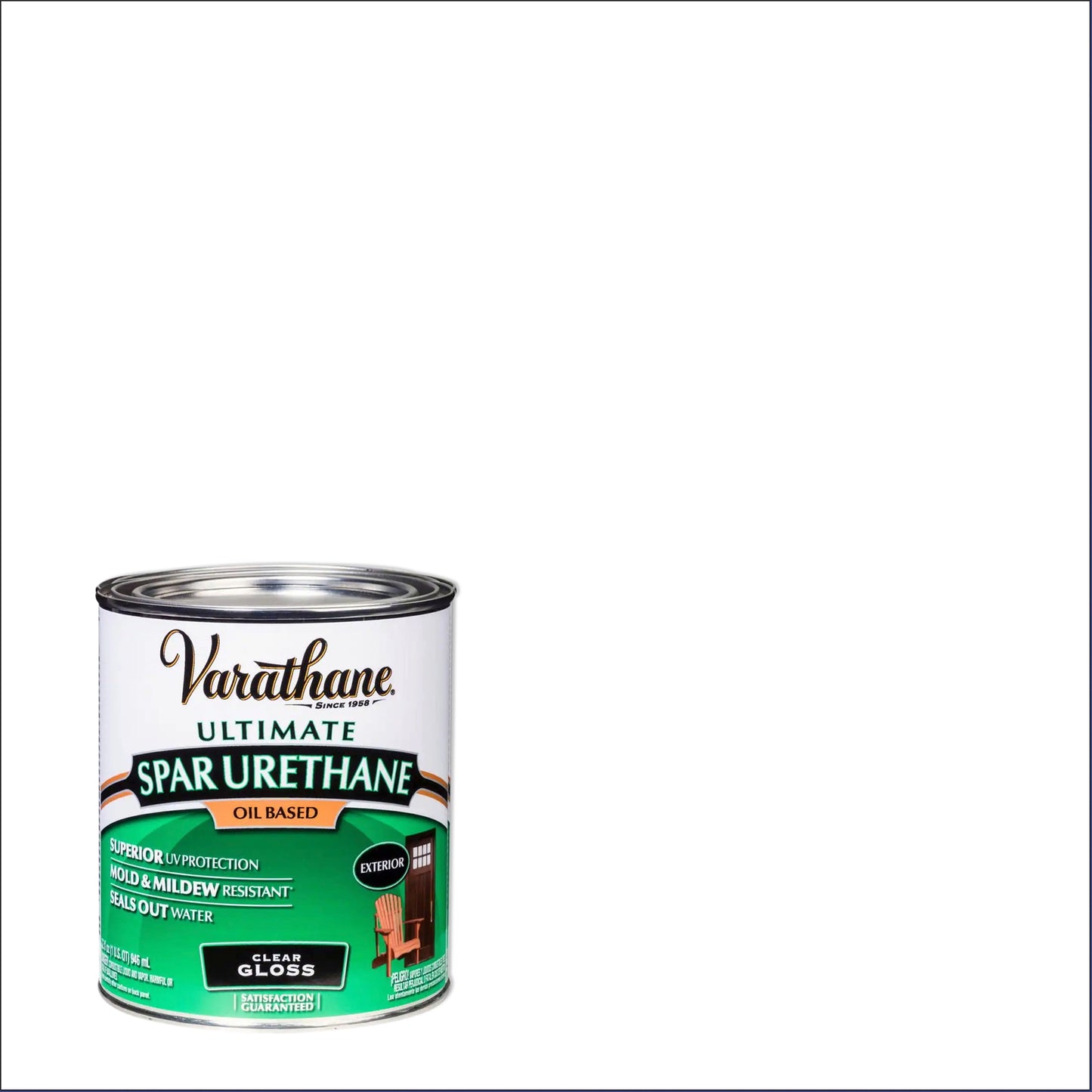 2 Pack, Clear, Varathane Exterior Satin Wood Ultimate Spar Urethane Oil-Based- Quart