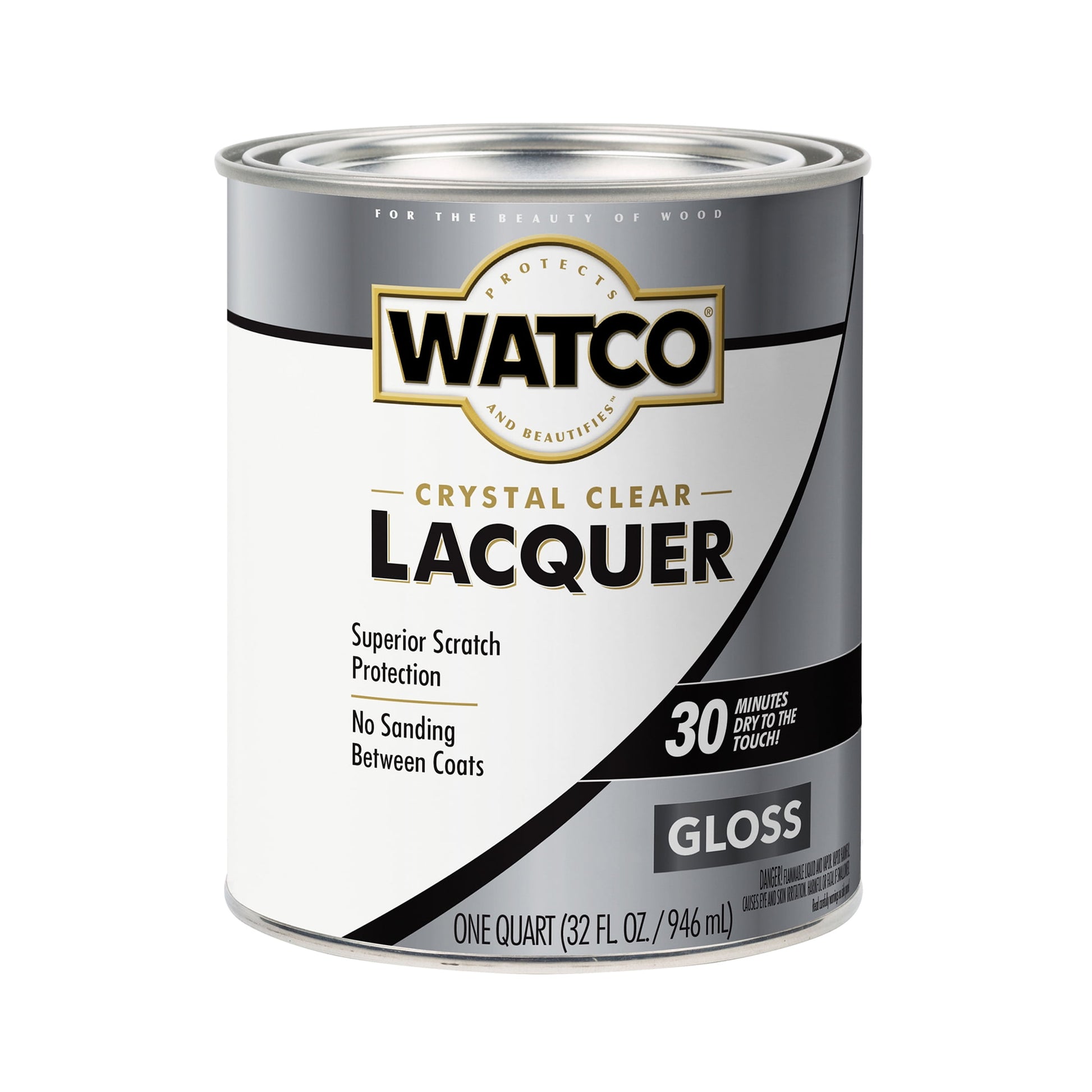 Clear, Watco Lacquer Wood Finish, Gloss-303309, Quart