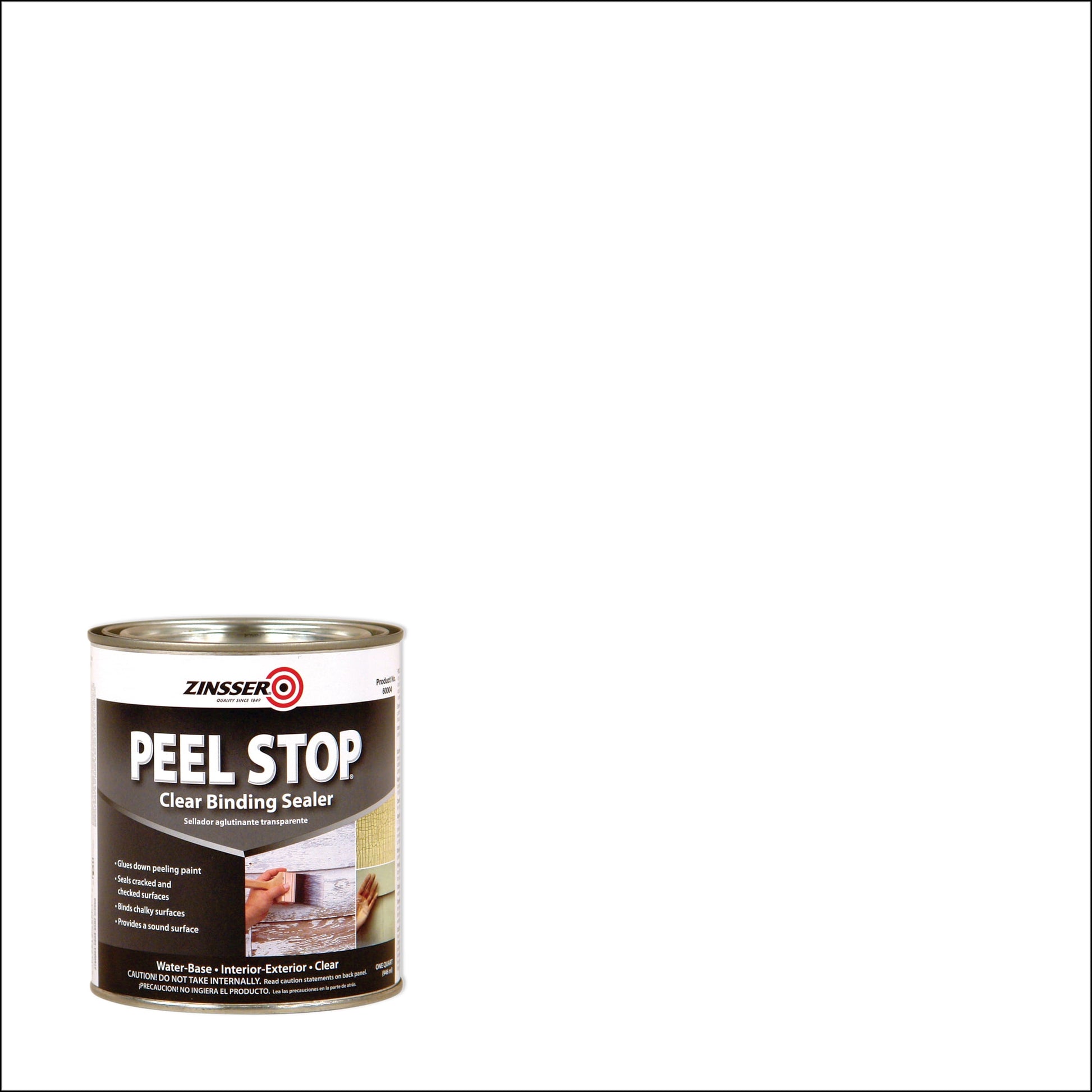 6 Pack, Clear, Zinsser Flat Peel Stop Triple Thick- Quart