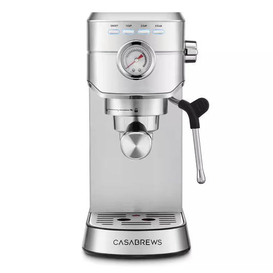 Cm5418-20Cups Silver Stainless Steel Espresso Machine with Milk Frother
