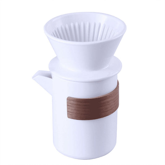 Coffee Dripper Cup Drip Filter Pot Pour over Maker Reusable Hand-Driving Brewing White