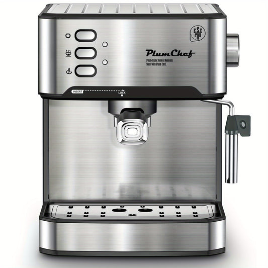 Coffee Espresso Machine Machine 20 Bar Pump Pressure Espresso And Cappuccino Latte Maker with Milk Frother Steam Wand 49.03oz Water Tank for Home Barista 950W Stainless Steel