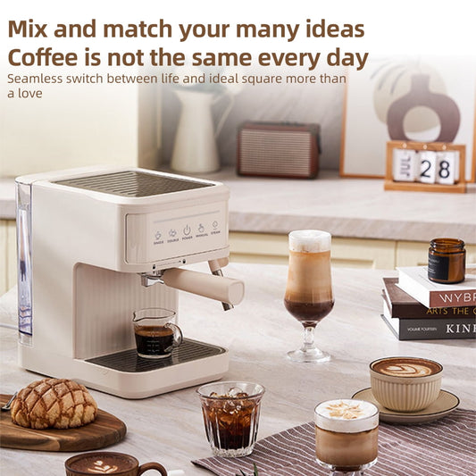 Coffee Machine,Adjustable Wand Filter 92℃ Maker With Wand Art 3 Adjustable Serve Filter Coffee 850w 20bar Espresso 92℃ Brew 3 Coffee Maker And Serve With And 92℃ Brew Adjustable Wand
