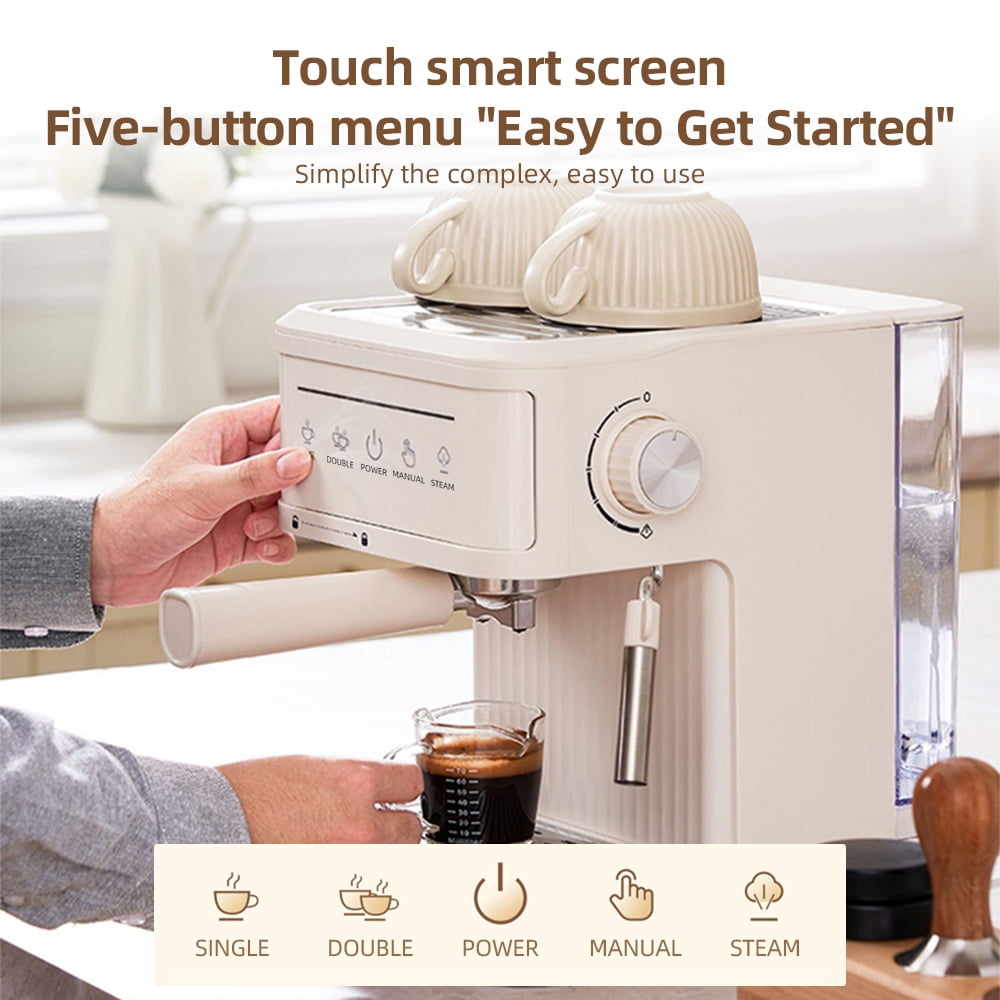 Coffee Machine,Coffee 850w 20bar Coffee Maker 92℃ Brew Adjustable Wand Serve Filter Espresso Wand Art 3 Adjustable Brew 3 Filter 92℃ Maker With And Serve