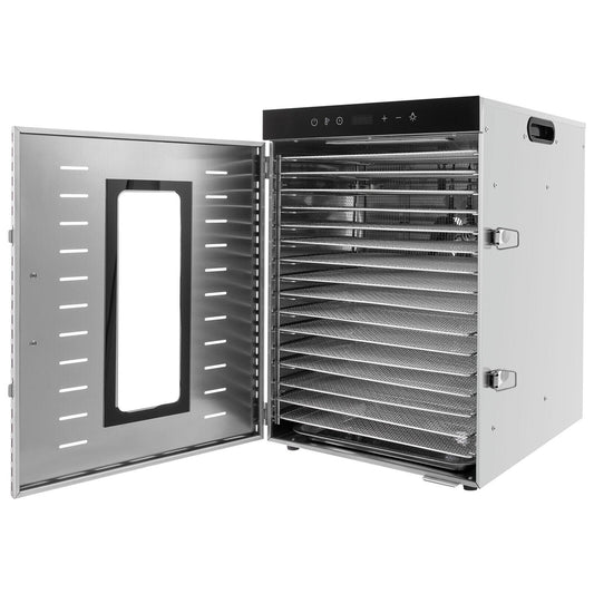 Commercial 16-Tray Countertop Electric Food Dehydrator Fruit Meet Dryer Machine