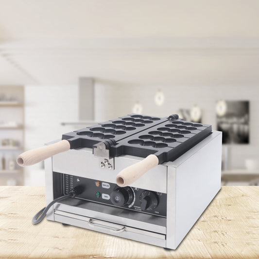 Commercial Electric 6 Grids Bubble Waffle Maker Non Stick Waffle Pancake Machine