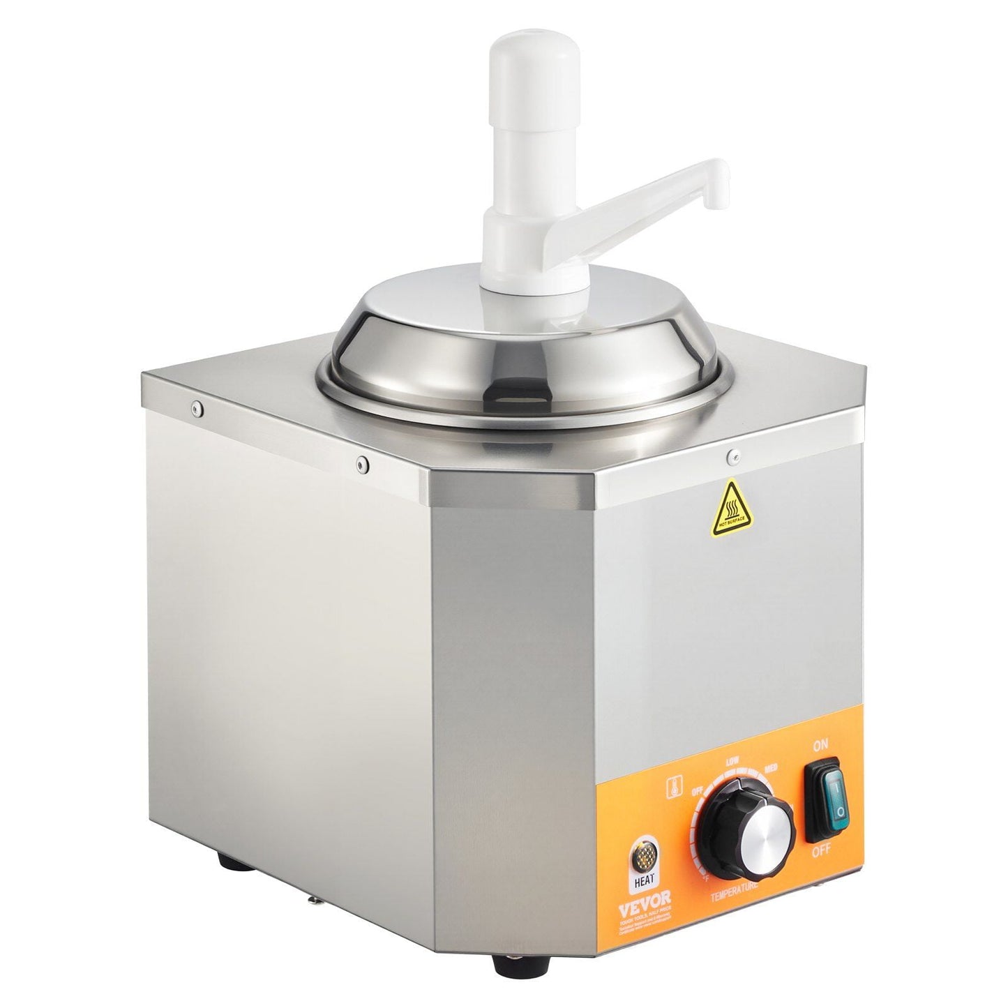 Commercial Electric Cheese Warmer 2.4L Melted Cheese Dispenser with Pump, Temperature Control 86°F-230°F for Nachos, Pretzels
