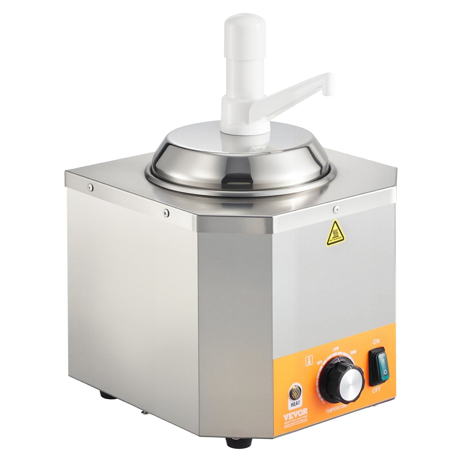 Commercial Electric Cheese Warmer 2.4L Melted Cheese Dispenser with Pump, Temperature Control 86°F-230°F for Nachos, Pretzels