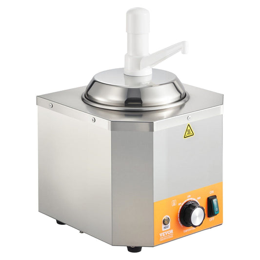Commercial Electric Cheese Warmer 2.4L Melted Cheese Dispenser with Pump, Temperature Control 86°F-230°F for Nachos, Pretzels