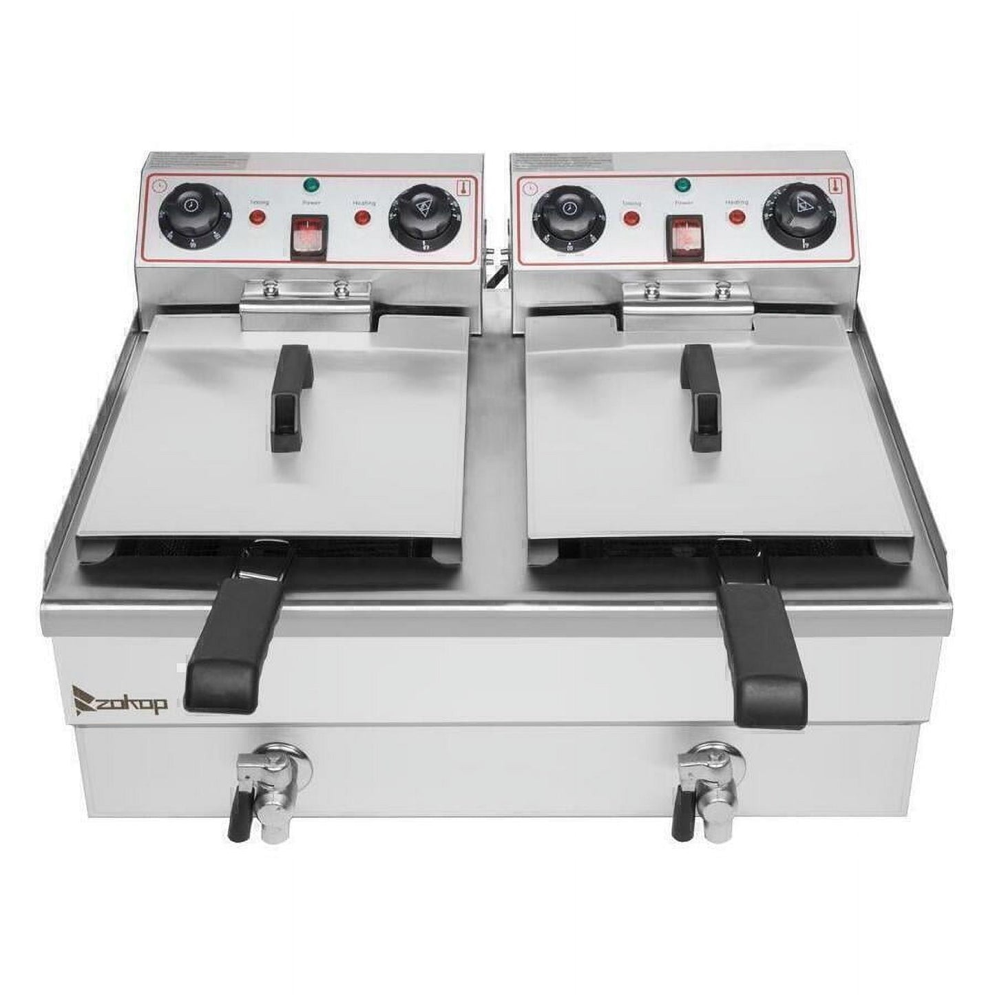Commercial Electric Countertop Deep Fryer w/ XL Fry Basket, 23.6L/25QT