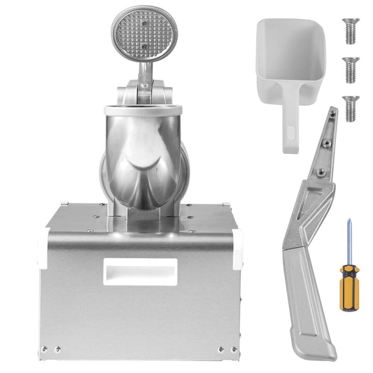Commercial Electric Ice Crusher, 661lbs Per Hour Snow Cone Machine with 4 Blades, 300W Stainless Steel Shaved Ice Maker for Margaritas & Parties