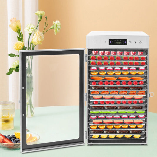 Commercial Food Dehydrator with 18 Grids, 800W, Adjustable Temperature and Time Control for Drying Fruits, Vegetables, Meat, and More