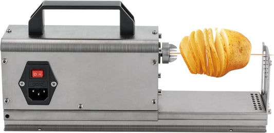 Commercial French Fry Cutter, 3 in 1 Electric Tornado  Slicer, Spiral Twisted French Fry Slicer, Thicker Stainless Steel Vegetables Cutting Machine with Handle 110V