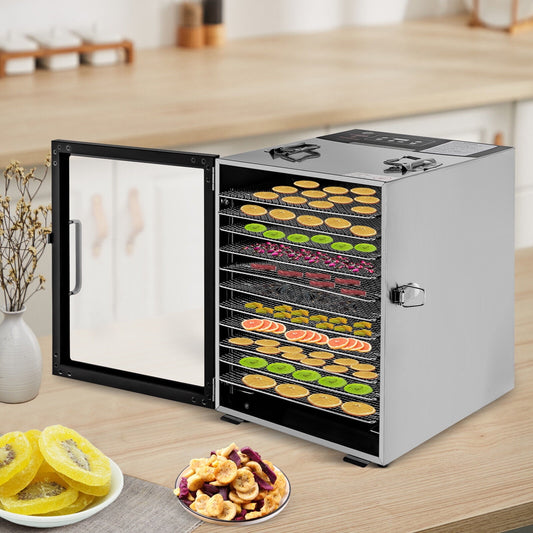Commercial Fruit Food Dehydrator 12 Tray Stainless Steel Fruit Meat Jerky Dryer