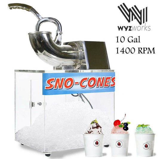 Commercial Hawaiian Shaved Ice Snow Cone Electric Machine Slush Party Box 200W