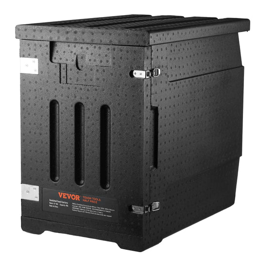 Commercial Hot Food Carrier 82 Quart, Insulated Catering Warmer Box with Front Door & Buckles, LLDPE for Restaurants, Canteens