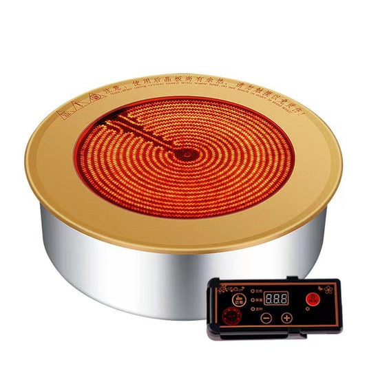 Commercial Induction Cooktop – Built-in Recessed Electric Stove with Round Touch Panel, Portable Single Burner for Hot Pot, Small Embedded Countertop Cooker (110V/220V, 1800W)