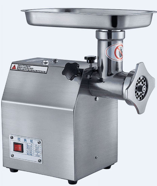 Commercial Meat Grinder, 800W Max Stainless Steel Meat Grinder, 265lbs/H Electric Meat Grinder Heavy Duty with 2 Blades, 2 Plates, Sausage Stuffer Tube for Home Kitchen Use