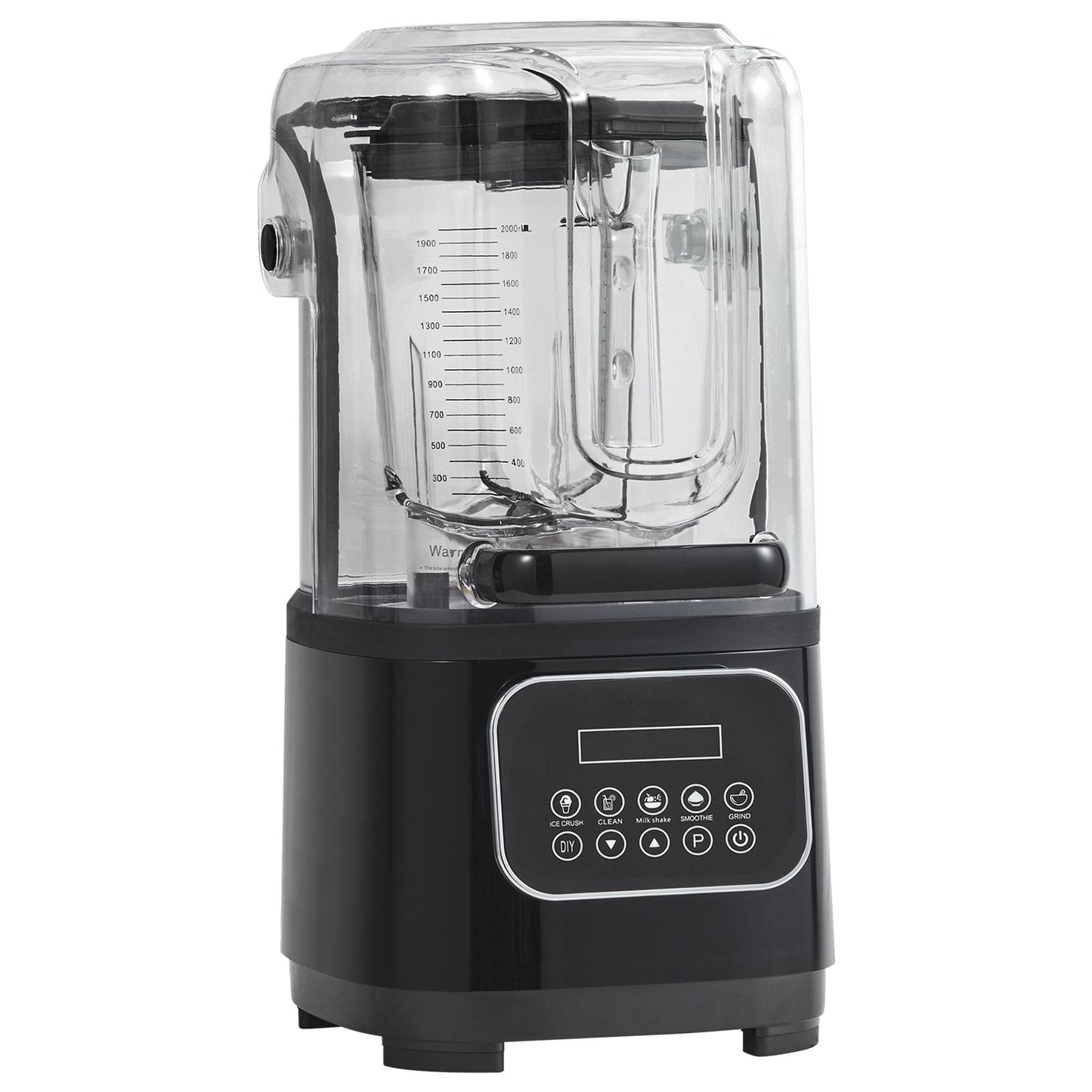 Commercial Quiet Blender Combo, 68 Oz Countertop Blender with Sound Shield, 9-Speed 5-Function Stainless Steel Mixer for Smoothies, Shakes, Baby Food & Ice, Black